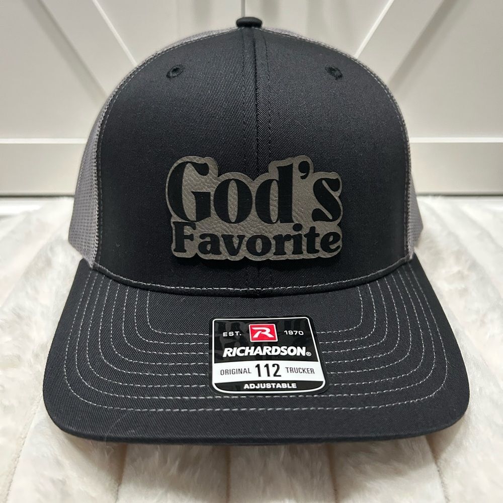 God’s favorite Laser Engraved Richardson Trucker Hat.